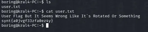 user.txt contents